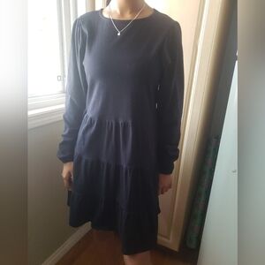 Asos women's black cotton dress small